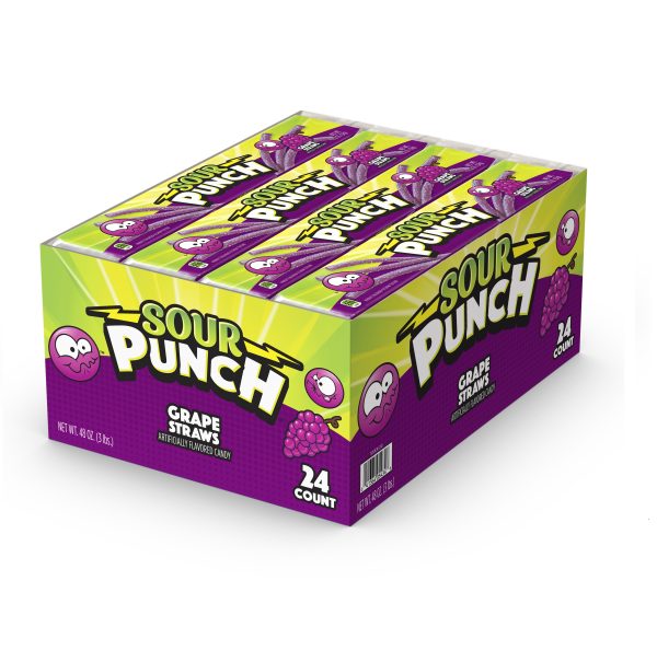 Sour Punch Grape Straws 24ct